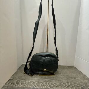 Oryany.NWT. Crocodile-Embossed Crossbody Bag. Leather.  24”rise strap. Used.